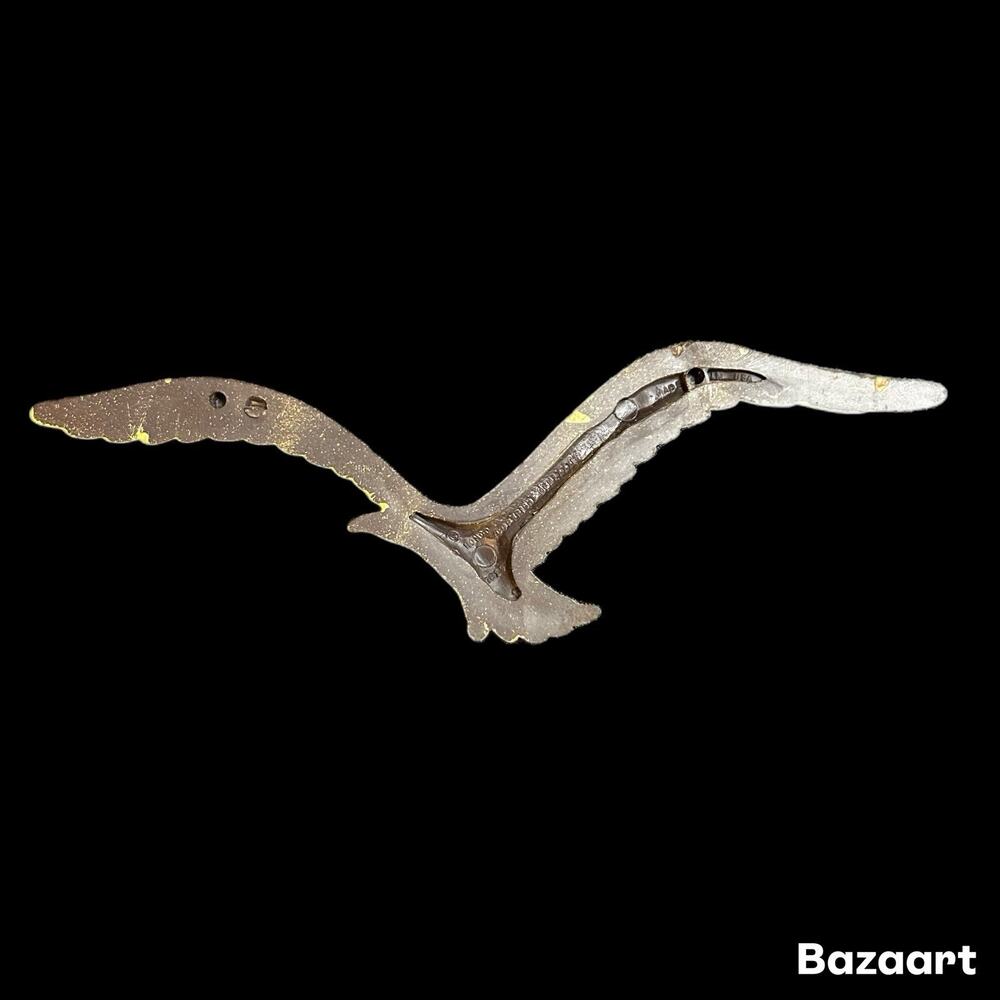Vtg Homco Syroco Flying Seagull Faux Wood Plastic Wall Decor Bird Art #7619 USA - Picture 2 of 4